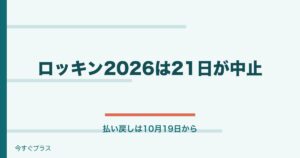 ロッキン2026は雨と台風で21日中止！払い戻しはいつ？