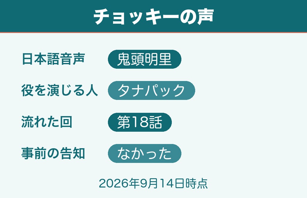 VIVANTチョッキーの翻訳機の声優は鬼頭明里
